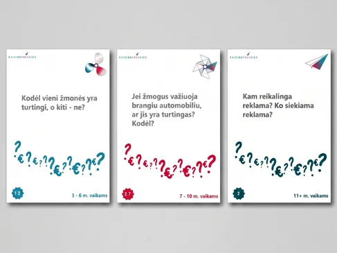 El. diskusijų kortelės „Apie pinigus su vaikais“ (7-18 m. vaikams)